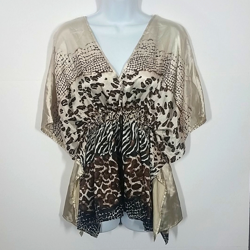 Shiny Animal Print Top